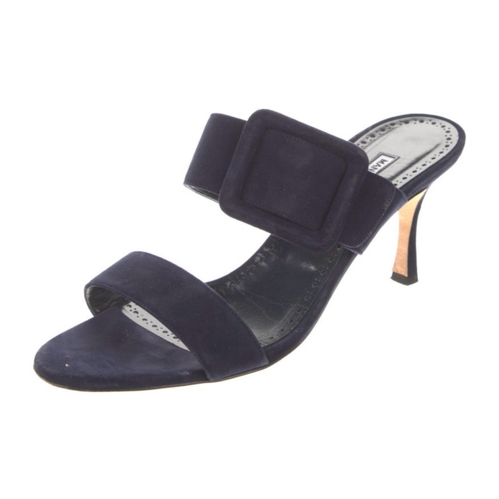 Navy Suede Manolo Blahnik heels size 40